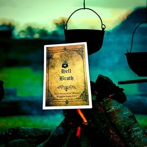 Hell Broth Witchy Sorceress Supreme Potion B0ttle Label Sticker